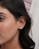 Silver Tone Climbing Pearl Ear Cuff