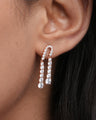 Rose Gold Tone Pavé Dangle Earrings
