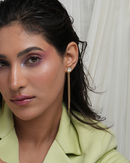 Golden Threadfall Stud Earrings