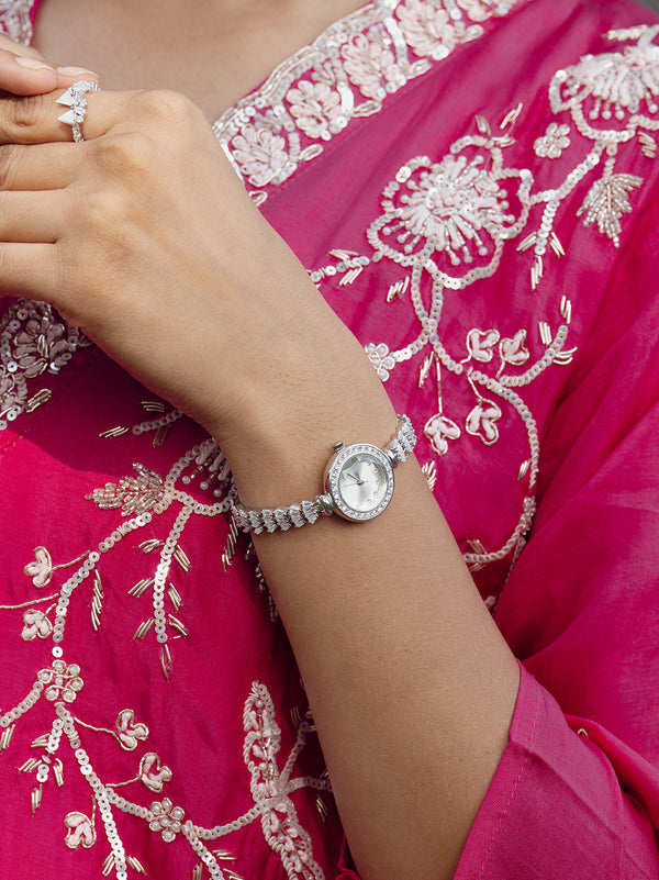 Crystal Pavé Bracelet Watch