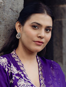 Oxidized Silver Leaf Earrings