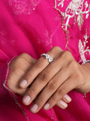 Marquise and Trillion Cut CZ Ring