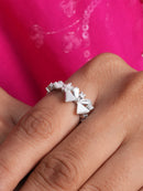 Marquise and Trillion Cut CZ Ring