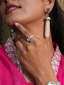 Marquise and Trillion Cut CZ Ring