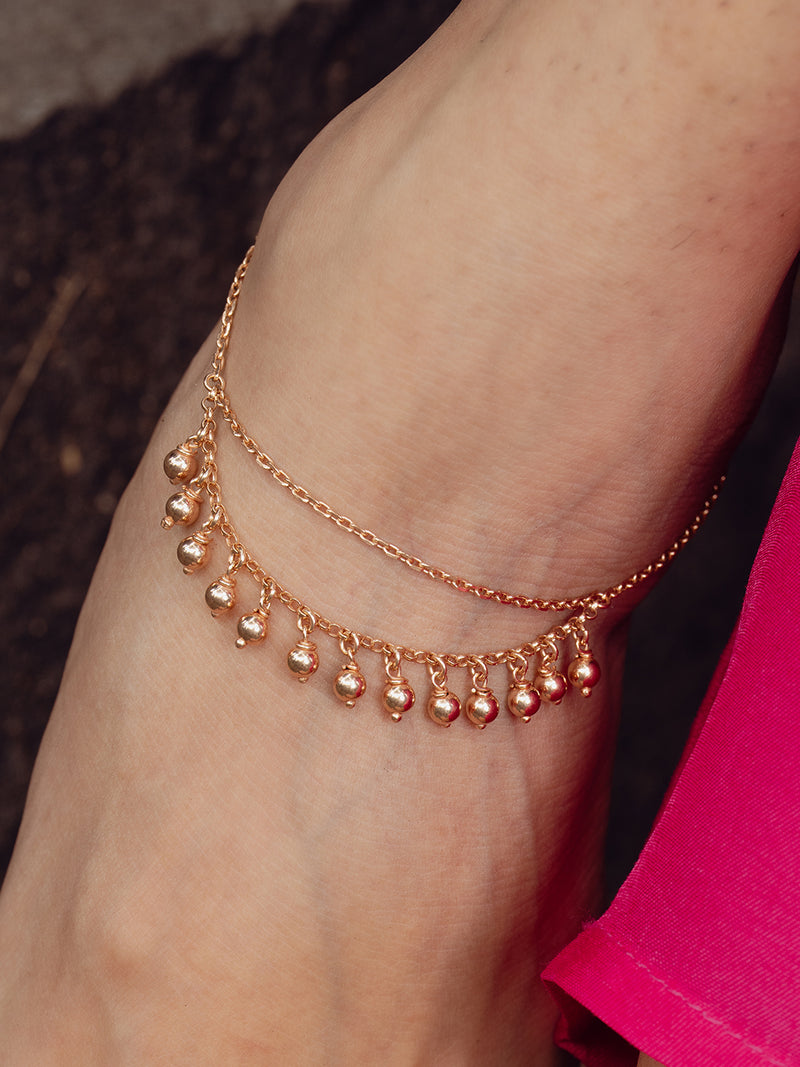 Rose-Gold Ghoongru Anklet