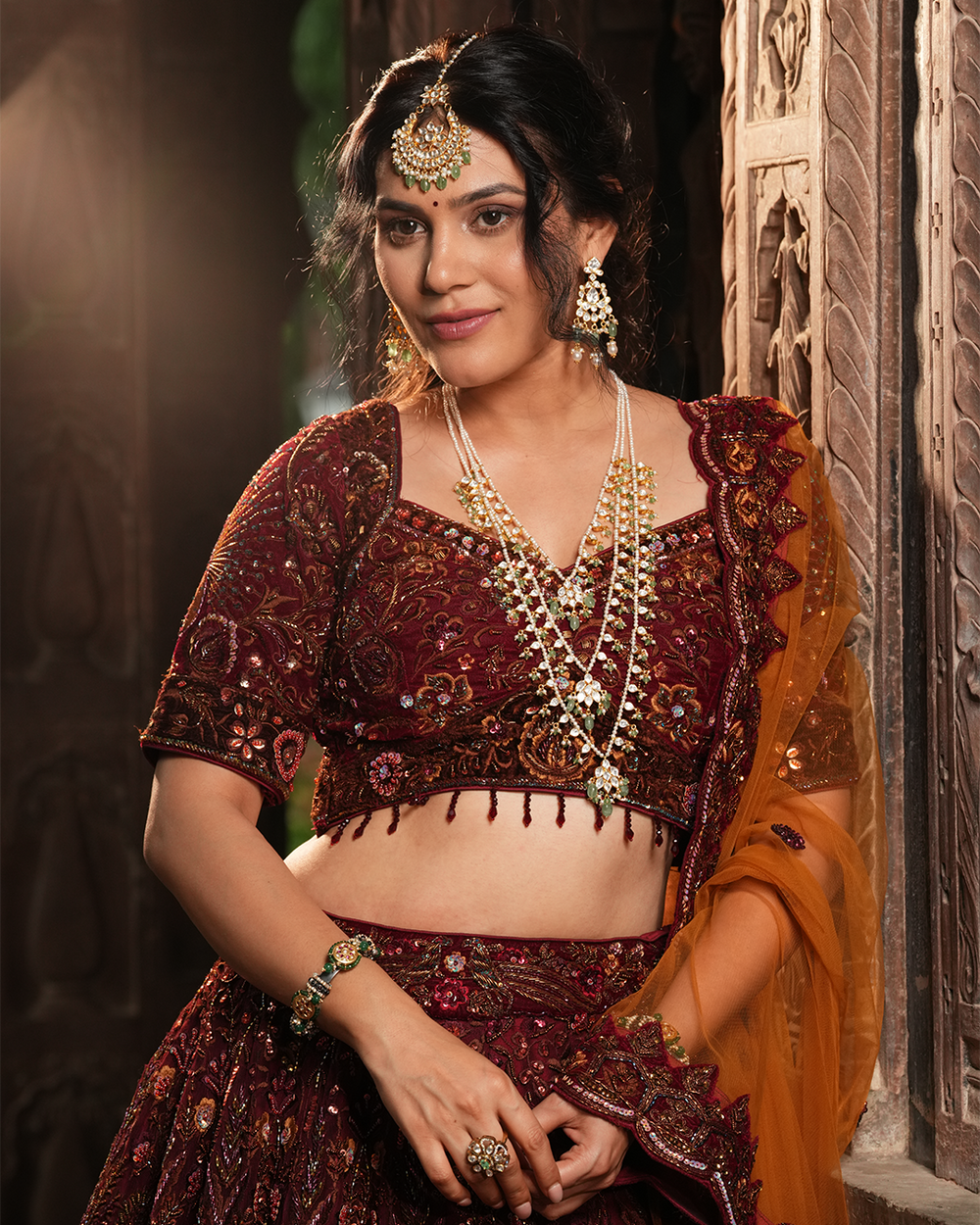 Maharani 3 Layer Long Necklace