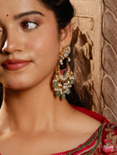 Kundan Lotus Chandelier Earrings