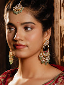 Kundan Lotus Chandelier Earrings