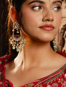 Kundan Lotus Chandelier Earrings