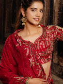 Kundan Lotus Chandelier Earrings