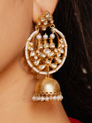 Kundan & Pearl Jhumka