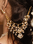 Bridal Kundan & Pearl Waterfall (Single Piece)