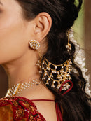Bridal Kundan & Pearl Waterfall (Single Piece)
