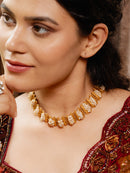 Jaali Work Pearl Cluster Choker Necklace