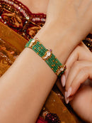 Multi-Strand Parrot Beaded Wristlet