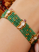 Multi-Strand Parrot Beaded Wristlet