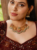 Kundan & Choker Necklace With Earing Set