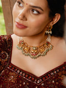Kundan & Choker Necklace With Earing Set
