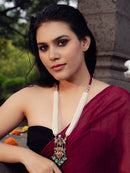 Multi-Strand Pearl and Temple-Style Pendant Necklace