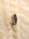 Oxidized Ruby & Emerald Stone Saree Pin