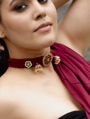 Maroon Necklace Chokar
