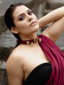 Maroon Necklace Chokar