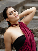 Maroon Necklace Chokar