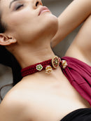 Maroon Necklace Chokar