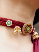 Maroon Necklace Chokar